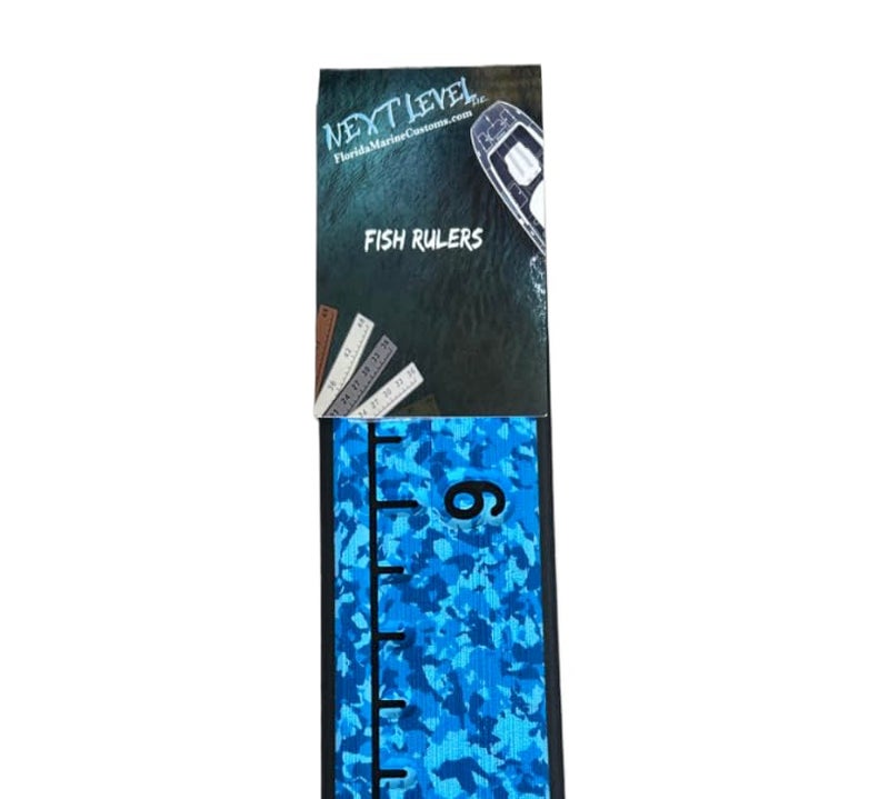 Next Level Inc | Fish Ruler | SeaDek | 36 inch Fish Measurement Tool | Perfect for Boats and Kayaks | Aqua Camo/Black - Image 1